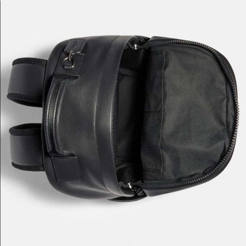 Coach Edge Backpack black leather NWT - Picture 3 of 6
